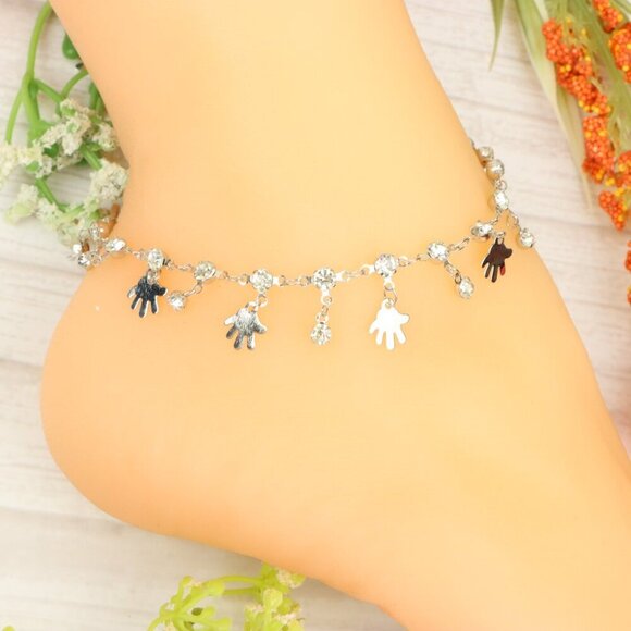 "Handmade Anklet – Elegant & Delicate Jewelry for Women | UNVRC1280 - Picture 2 of 10